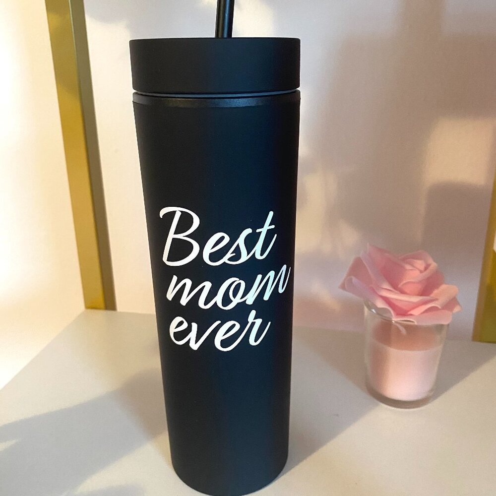 BLACK 16OZ ACRYLIC TUMBLER,